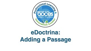 eDoctrina: Add Passage
