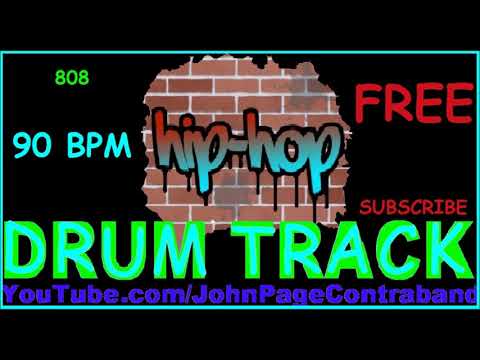 Rap Hip Hop Drum Track 90 bpm Loop 808 Bass FREE