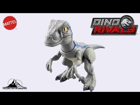 Jurassic World Dino Rivals Primal Pal Velociraptor BLUE Video Review