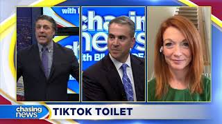 TikTok video shows woman licking toilet seat on an airplane