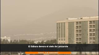 El S&aacute;hara devora el cielo de Lanzarote