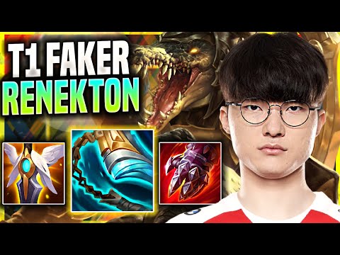 FAKER IS SO GOOD WITH RENEKTON! - T1 Faker Plays Renekton Mid vs Lucian! | Season 11