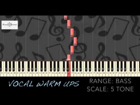 ♬ VOCAL WARM UP 3 Range BASS 5 note major scales ♬