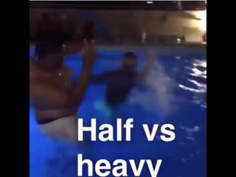 HEAVY G HAVING A POOL FIGHT WITH LUH HALF
