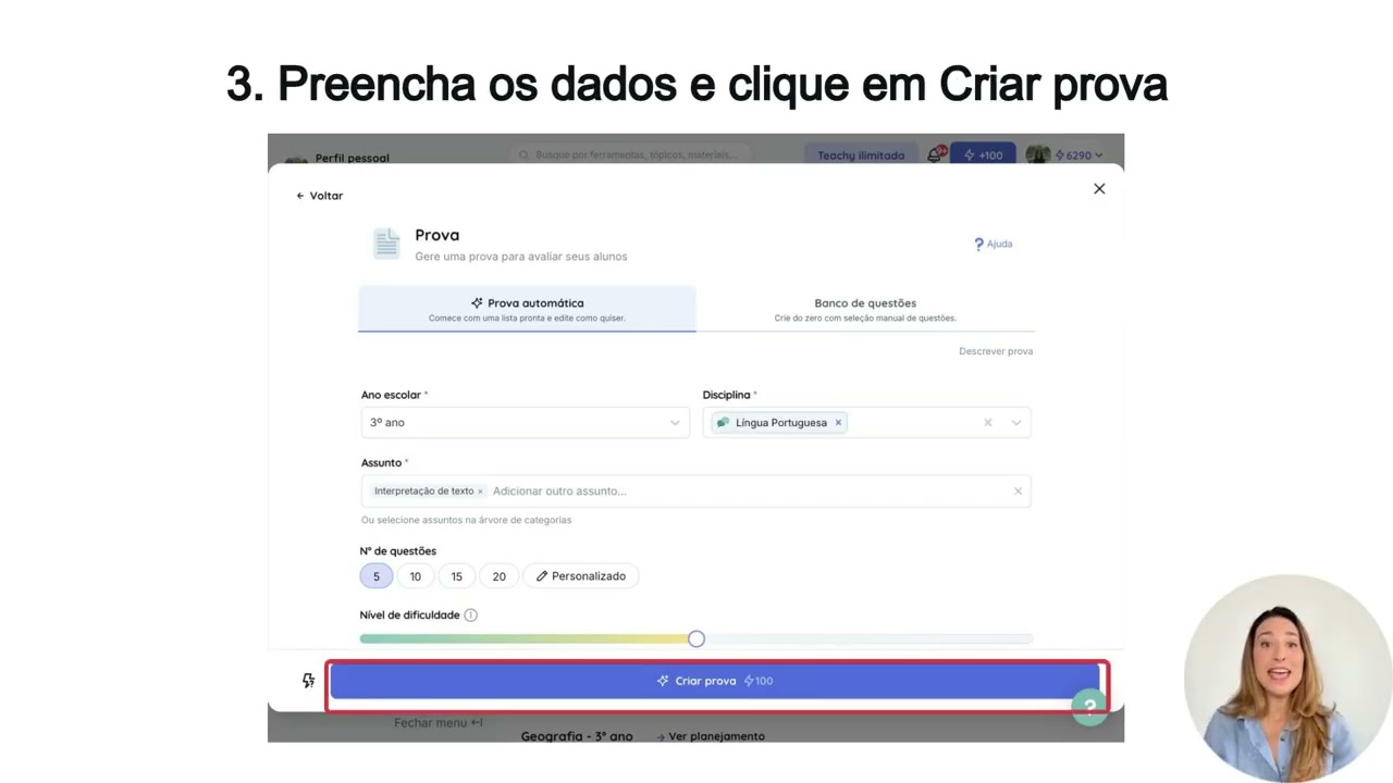 Thumbnail do tutorial em vídeo da Teachy