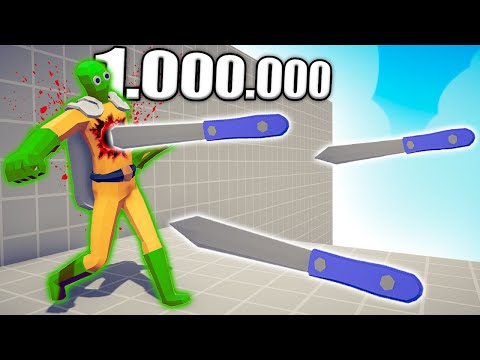 1.000.000 DAMAGE KNIFE vs ZOMBIE UNITS - TABS | Totally Accurate Battle Simulator 2023