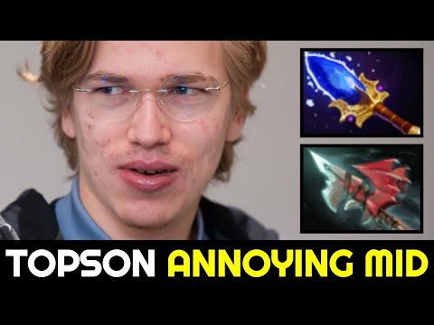 TOPSON Super Annoying Mid Sniper with Fast Scepter Build 7.32d Dota 2