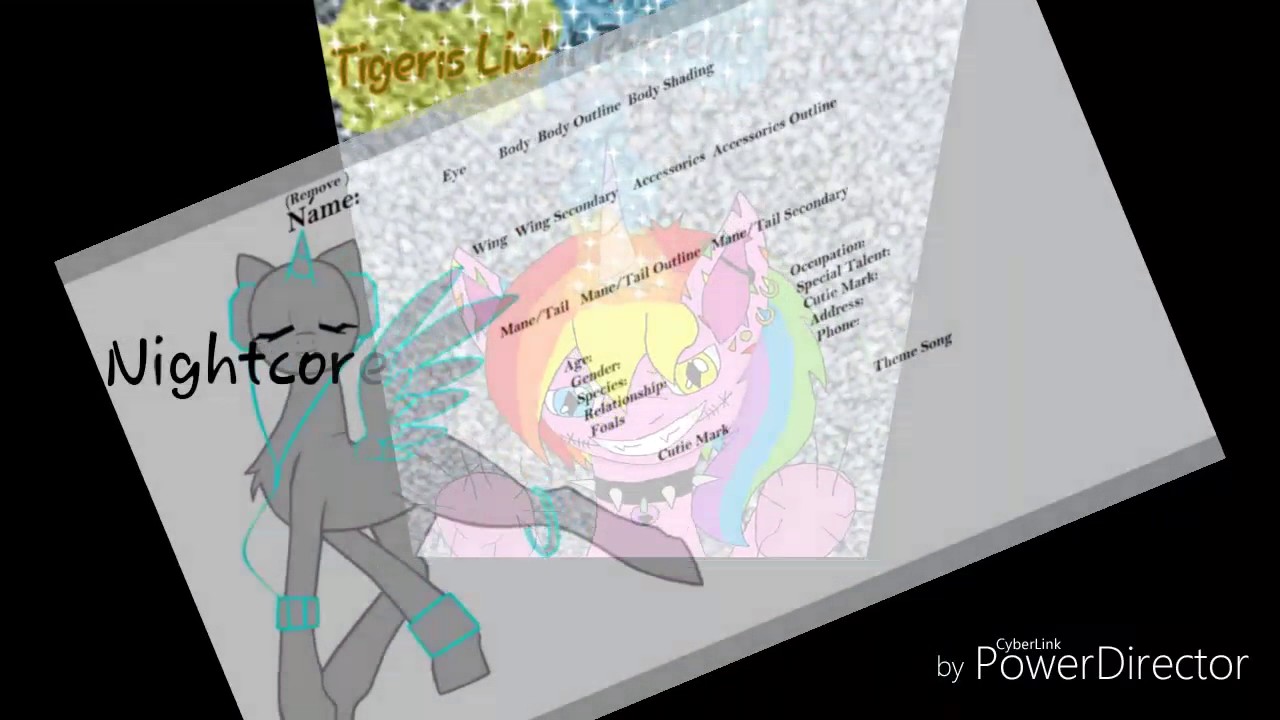 My main oc reference sheet (speedpaint)