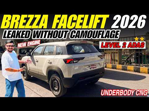2026 New Brezza Facelift *Leaked*  Underbody CNG | New Engine | ADAS- All Details