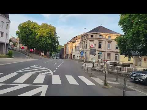 Eupen in Belgien - Fahrt durch die Stadt juni 2025