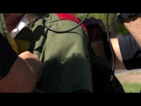 Mesa Police Bomb Squad puts Kim Powell in 85-pound suit