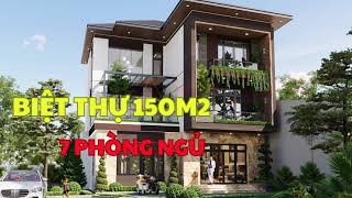 BIỆT THỰ 3 TẦNG MÁI NHẬT 7 PHÒNG NGỦ ĐẲNG CẤP NHẤT VIỆT NAM