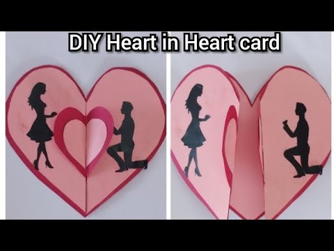 DIY Heart shape Card for Boy friend for Valentine's Day,Beautiful Heart lock card idea@Papersai arts Video