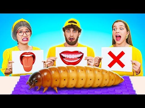 NEW 123 GO! BITE, LICK OR NOTHING CHALLENGE! 😋🚫 Me Vs Grandma Eating Fails