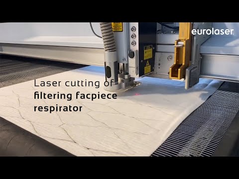 Laser cutting of filtering facepiece respirator