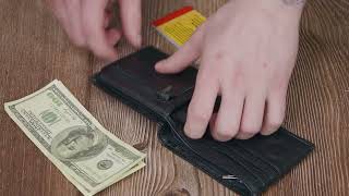 Мужской портмоне из натуральной кожи ST Leather 22734 черный