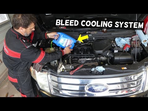 HOW TO BLEED COOLING SYSTEM ON FORD EDGE 3.5 AND LINCOLN MKX 3.5 V6 ENGINE. OVERHEATING