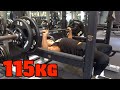 人生初のベンチプレス115キロに挑戦!