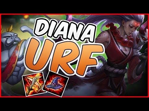 NEW REWORK DIANA ON URF ( ONE SHOTS ) - League Of Legends