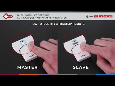 How to Program FAAC* GENIUS* Master with Silca i.am Remote