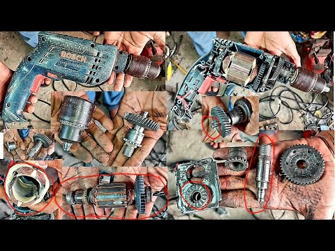 Bosch GSB 13 RE Drill machine repair , Spandle change , bearing change, details video
