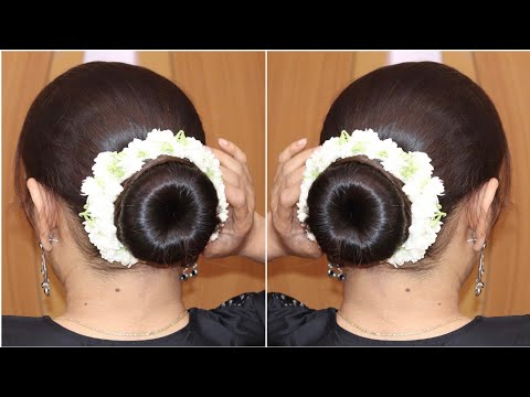 Wedding Juda Using Donut Bun | Easy Self Hairstyles For Ladies | Wedding Hairstyle #hairstyles
