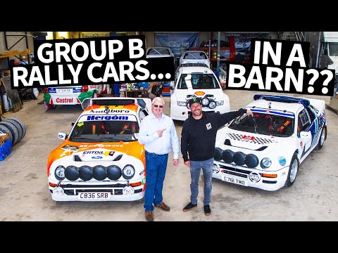 Ken Block Drives a Ford RS200 to Dinner + Group B Rally Car Heaven, in a BARN!