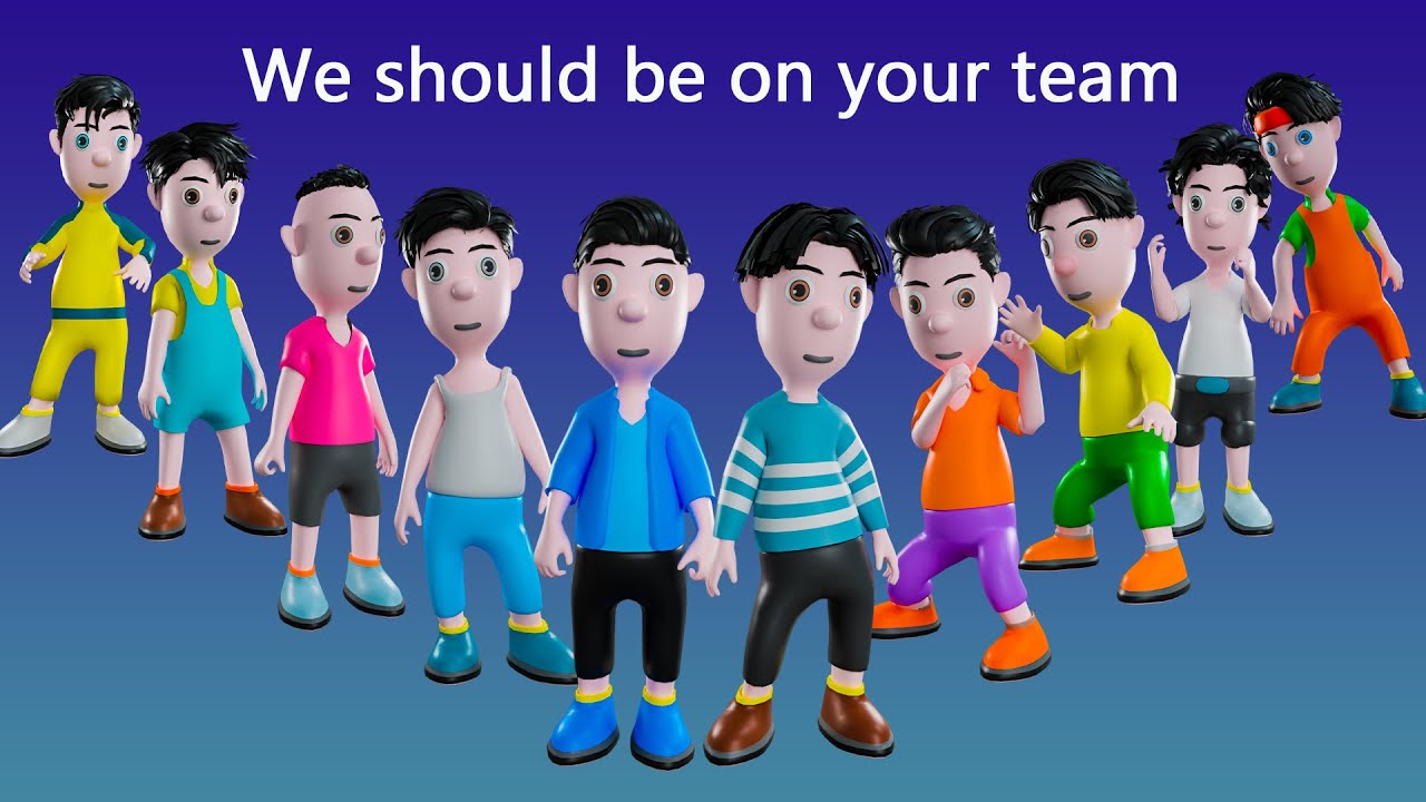 Teman-teman keren Model 3D