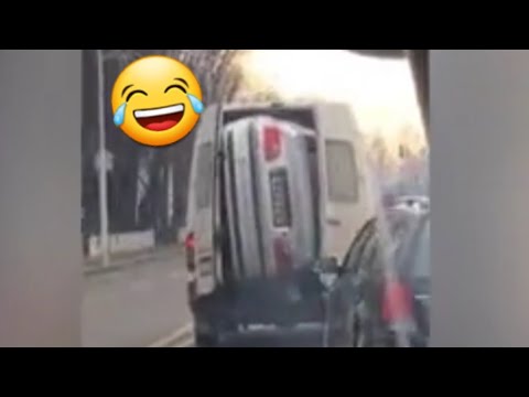 Bizarre moment a BMW 3 Series is seen being transported in a van