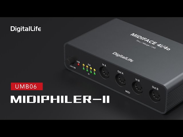 Vídeo relacionado con DigitalLife 3-en-1 Interfaz MIDI (4X4) Switcher Box para Productores MIDI Profesionales - MIDI Merge, MIDI Thru, USB-MIDI, Metal