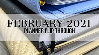 February 2021 Planner Flip Through | #notiq #archerandolive #plannerflipthrough