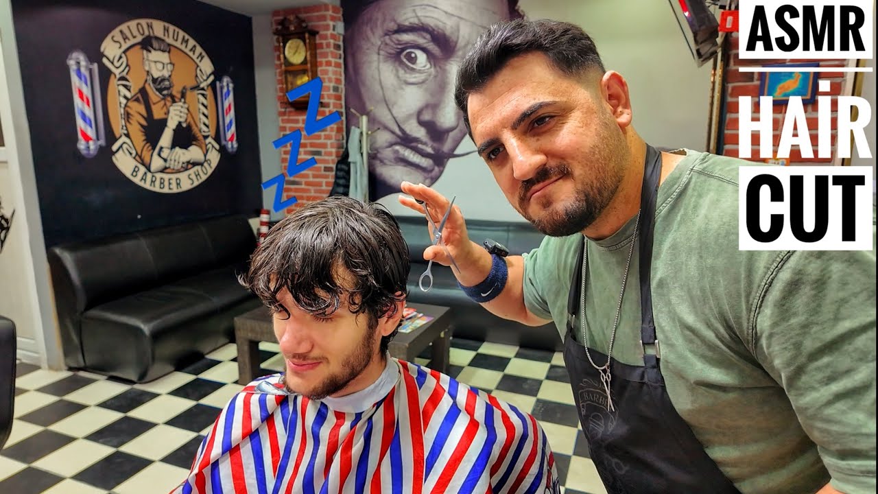 PERFECT SCİSSORS ONLY HAİRCUT FOR PERFECT SLEEP 💈ASMR HEAD MASSAGE