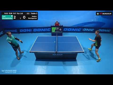 16:45 Yurii Shchepanskyi - Vadym Nechyporuk 15.07.2023 TT Euro.Cup Ukraine Star. TABLE 3