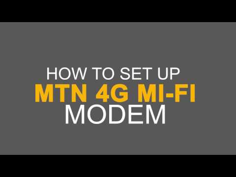 How to setup mtn 4g mifi