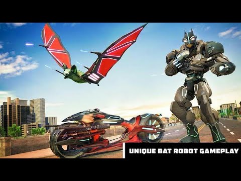 Flying Bat Robot Bike Game | Chari Games
