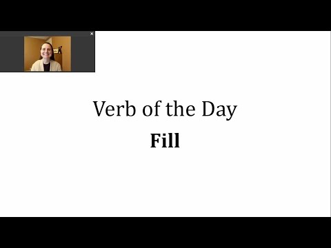 Verb of the Day - Fill