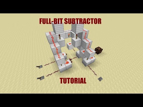 Full Bit Subtractor Tutorial [Redstone Computing]