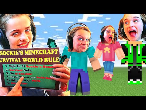 YOU MUST PLAY BY SOCKIE'S RULES IN MINECRAFT SURVIVAL ep 2 Gaming w/ The Norris Nuts