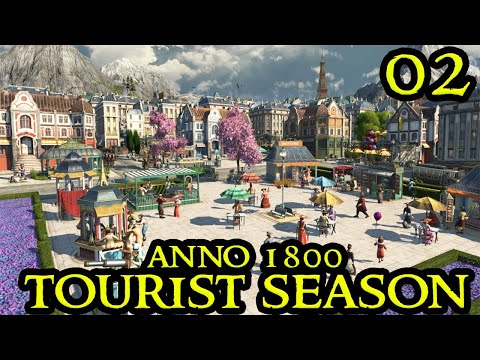 BUS NETWORK - Anno 1800 TOURIST SEASON - NEW DLC in MegaCity Crown Falls || Part 02 || City Builder