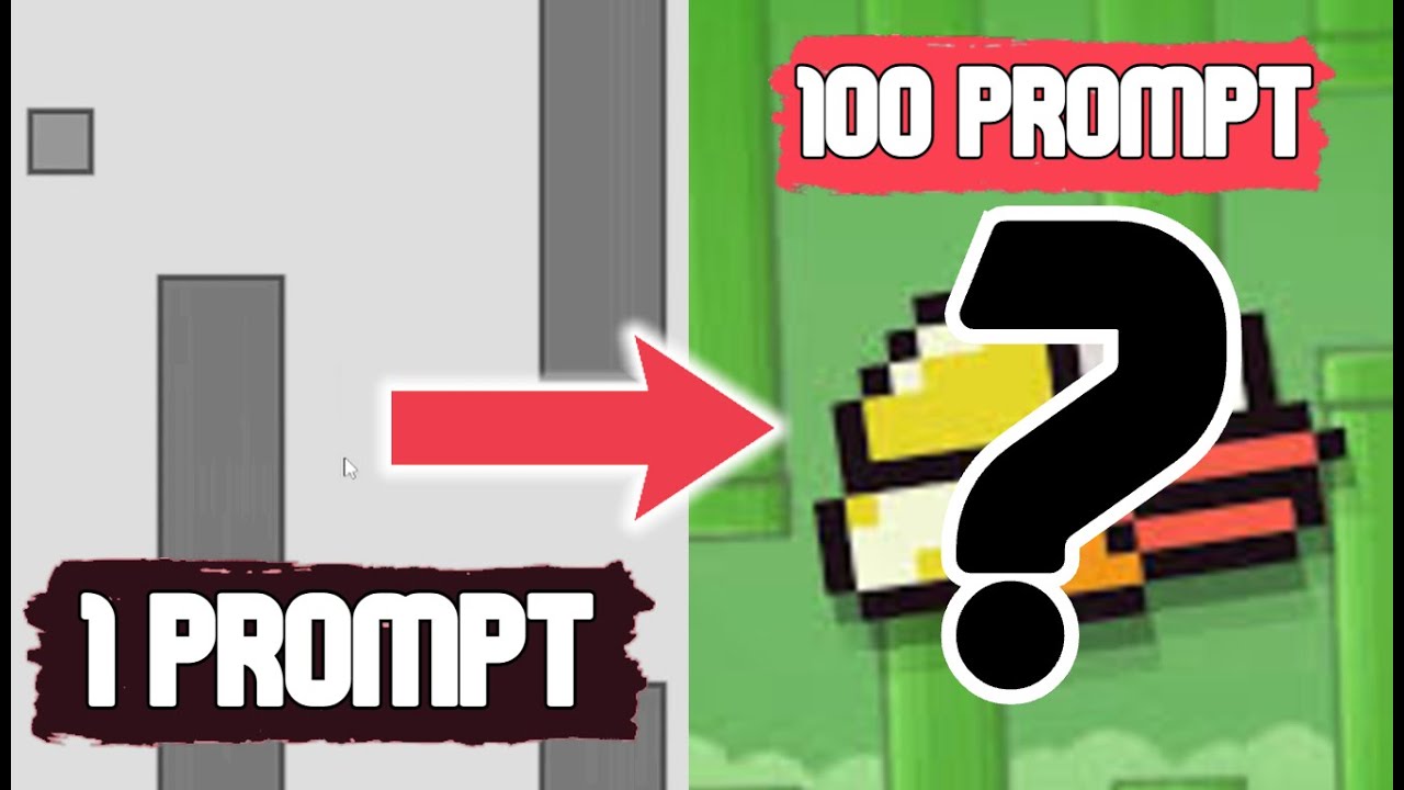 1 Prompt vs 100 Prompts: Flappy Bird