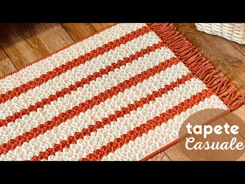 TAPETE DE CROCHÊ | TAPETE CASUALE - Ponto lindo, passo a passo fácil e gostoso de fazer, vc vai amar