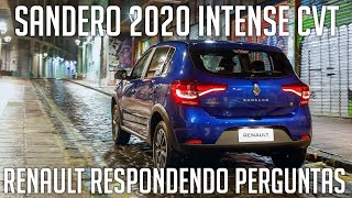 Avaliação Sandero 2020 Intense CVT e Renault respo