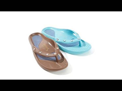 Tony Little Cheeks 2pack Square Jeweled Health Sandal