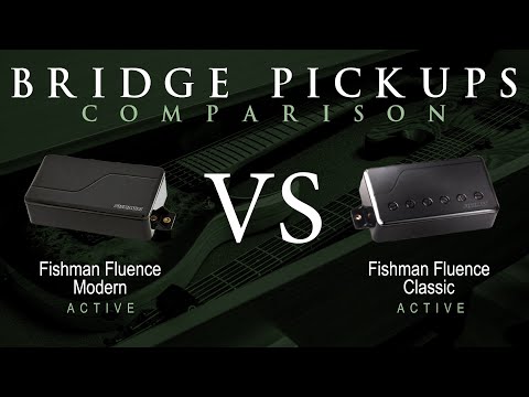 Fishman FLUENCE MODERN (ceramic) vs FLUENCE CLASSIC - Active Bridge Pickup Guitar Tone Comparison