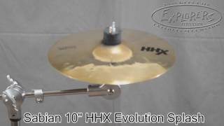 Video thumbnail for Sabian 10" HHX Evolution Splash Cymbal by explorerspercussion