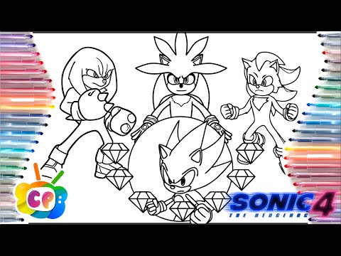Sonic 3 All Characters / coloring Sonic characters / Sonic the Hedgehog 3 #sonic3movie #sonic3