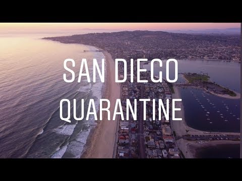 Drone footage of Mission Beach and its sands