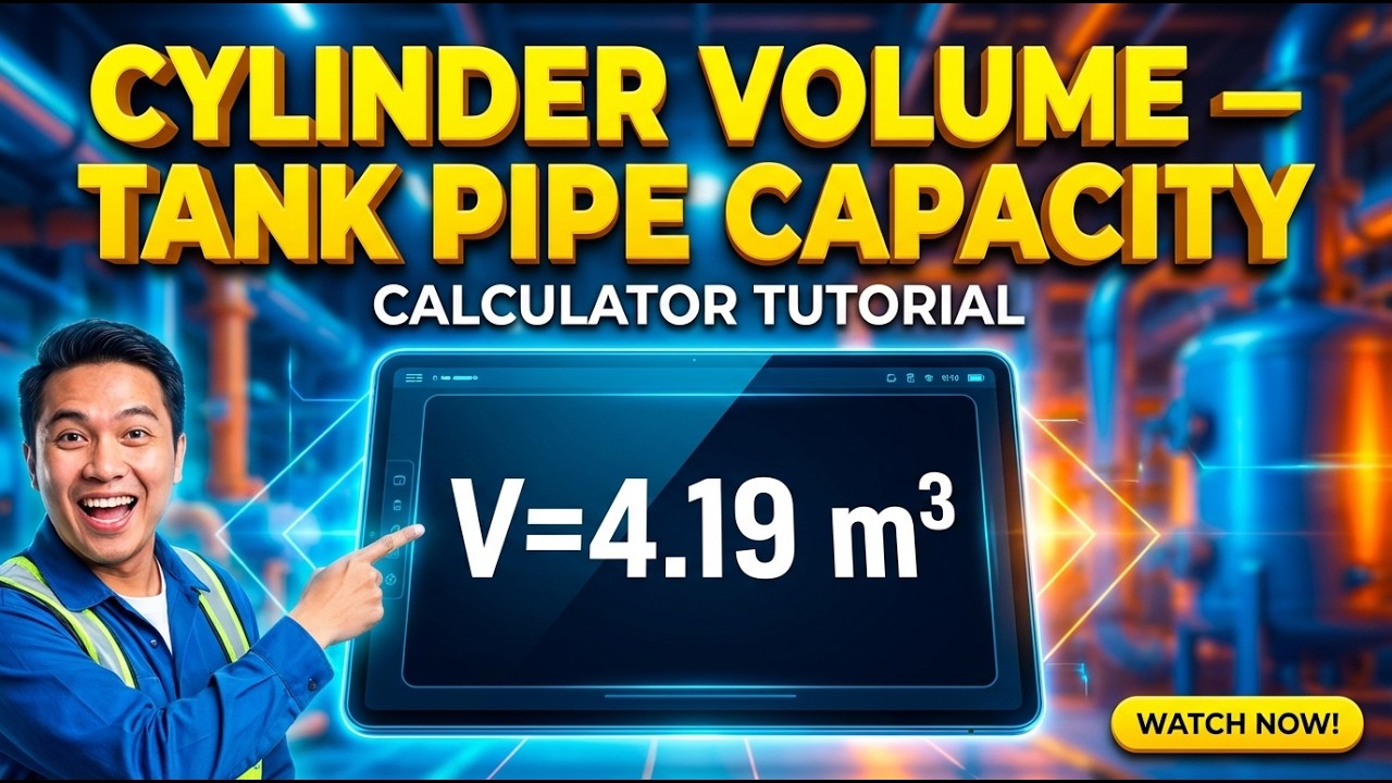 Cylinder Volume Calculator — Tank Pipe Capacity