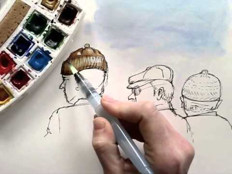 Draw Tip Tuesday Journal drawing using watercolor