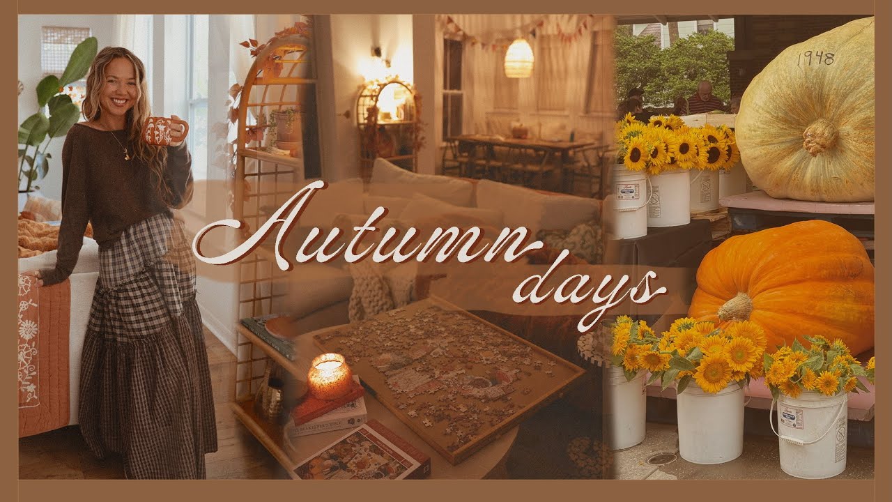 An autumn weekend...🍂 baking, farmers market, outdoor movie, & a fall Quince haul!